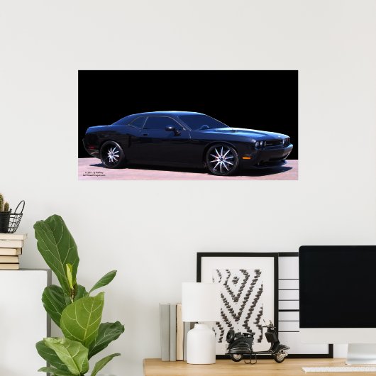 DODGE CHALLENGER HEMI POSTER (Bureau à domicile)