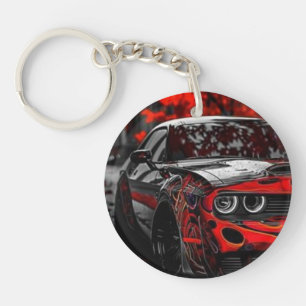 Dodge Challenger omdat, sleutelhanger van acryl