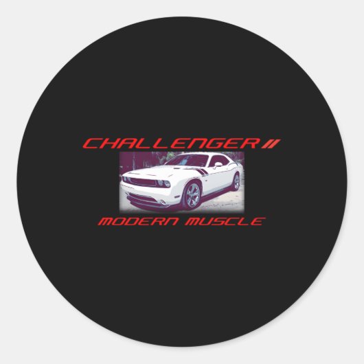 Dodge Challenger RT Coon Stijl Ronde Sticker (Voorkant)