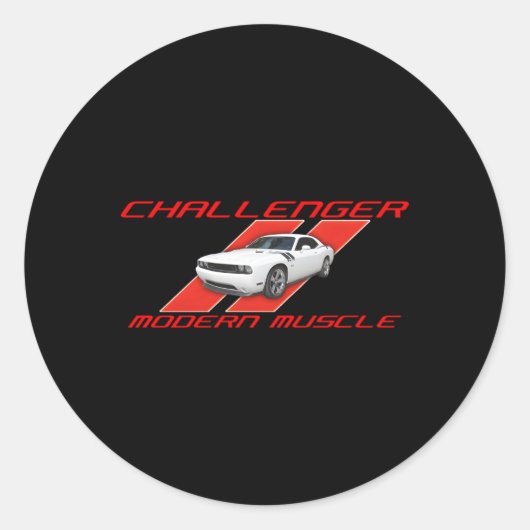 Dodge Challenger RT Moderne Spier Ronde Sticker (Voorkant)