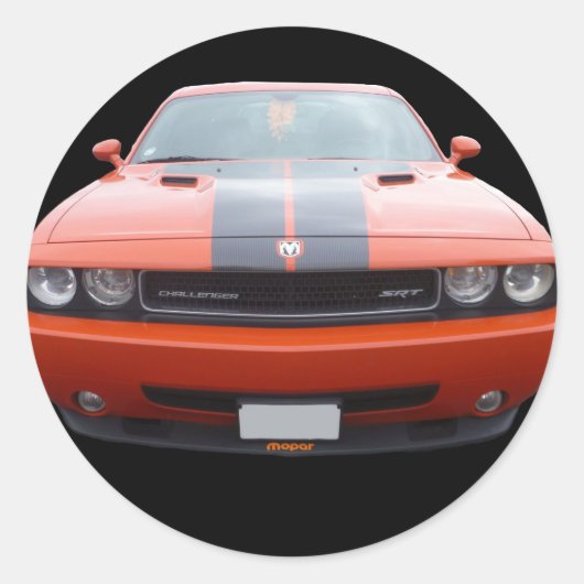 Dodge Challenger SRT-Sticker Ronde Sticker (Voorkant)