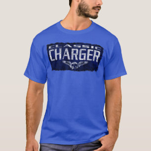 Dodge Charger Blue Classic Wingel Skull Eroded Pa T-shirt