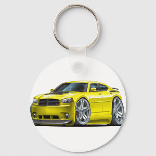 Dodge Charger Daytona Gele auto Sleutelhanger