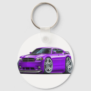 Dodge Charger Daytona Paarse auto Sleutelhanger