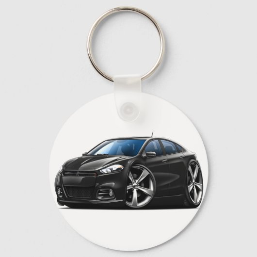 Dodge Dart Black Car Sleutelhanger (Voorkant)