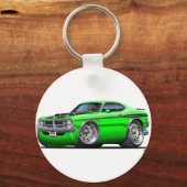 Dodge Demon Green Car Sleutelhanger (Voorkant)
