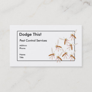 Dodge dit! Pest Control Visitekaartje