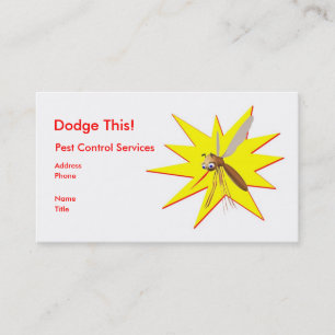 Dodge dit! Pest Control - Yellow Spark Visitekaartje