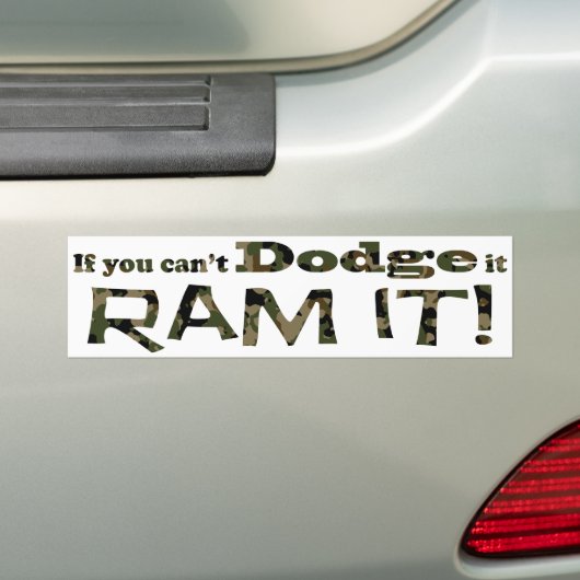 Dodge het, Ram het, Camouflage Bumpersticker (Op auto)