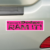 Dodge het, Ram het, Roze en Camouflage Bumpersticker (Op auto)
