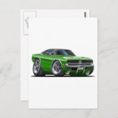 Dodge-lader groene auto briefkaart (Voorkant / Achterkant)