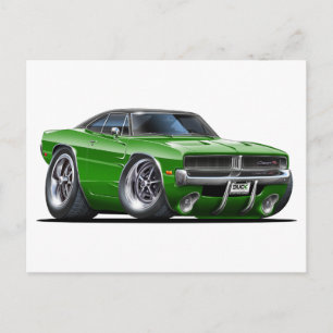 Dodge-lader groene auto briefkaart