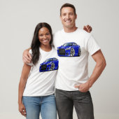 Dodge-lader SRT8 Blauwe auto T-shirt (Unisex)