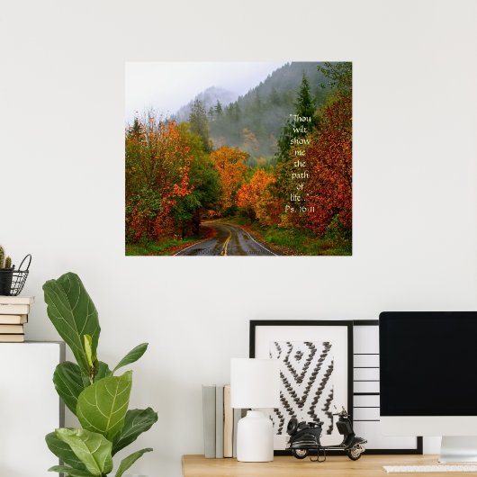 Dodge Road Print met Scriptversie Verse (Thuiskantoor)