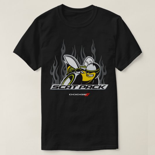 Dodge Scat Pack Flames  T-shirt (Design voorkant)