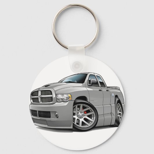 Dodge SRT10 Ram Dualcab Grey Sleutelhanger (Voorkant)