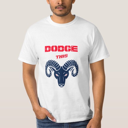 Dodge This Ram Aries Patriotic Blue Pearl T-shirt (Voorkant)