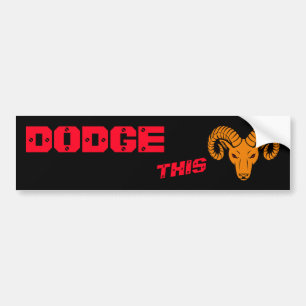 Dodge This Ram Aries Super Oranje Sport Bumpersticker