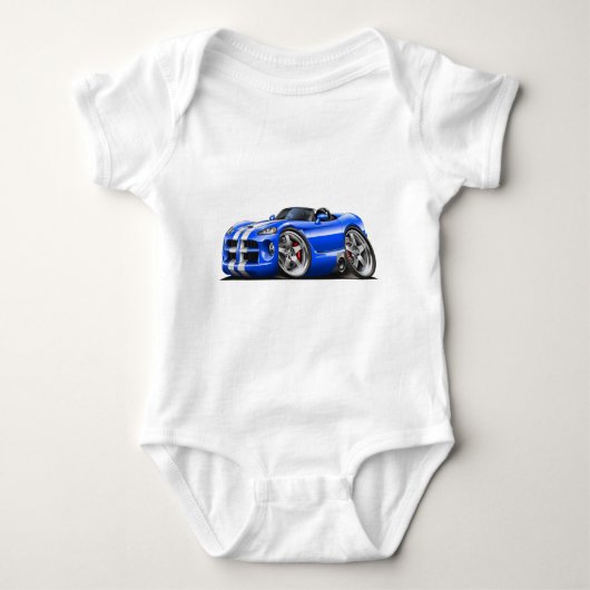 Dodge Viper Roadster Blue-White Car Romper (Voorkant)