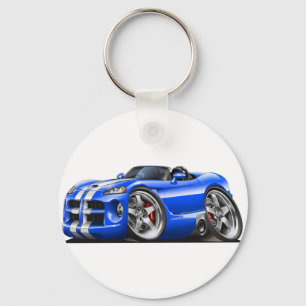 Dodge Viper Roadster Blue-White Car Sleutelhanger