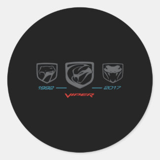 Dodge Viper-tijdlijn Ronde Sticker