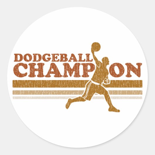  Dodgeball Champion Ronde Sticker (Voorkant)