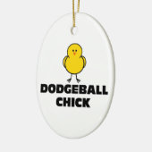 Dodgeball Chick Keramisch Ornament (Links)