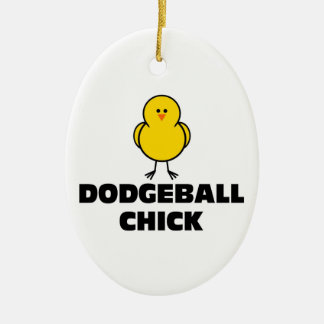 Dodgeball Chick Keramisch Ornament