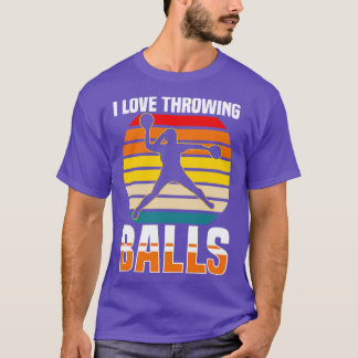Dodgeball Ik hou van het gooien van ballen T-shirt
