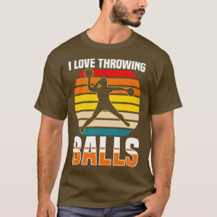 Dodgeball Ik hou van het gooien van ballen T-shirt