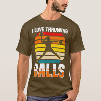 Dodgeball Ik hou van het gooien van ballen T-shirt