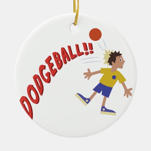 Dodgeball Keramisch Ornament (Voorkant)