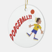 Dodgeball Keramisch Ornament (Links)