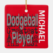 Dodgeball Player Extraordinaire CUSTOM Keramisch Ornament (Achterkant)