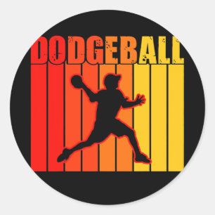 dodgeball voor mannen Kinder dodgeball Ronde Sticker