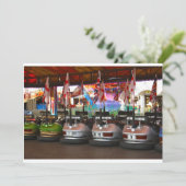 Dodgem Bumper Car Invitations Kaart (Staand voorkant)
