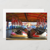 Dodgem Bumper Car Invitations Kaart (Voorkant / Achterkant)