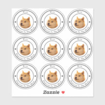 Dodkoetsen in Circle Business Logo Clear Sticker