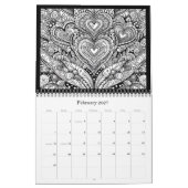 Dodle Art Coloriage Fleurs Pages Calendrier (Feb 2027)