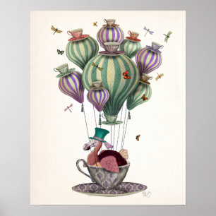 Dodo-ballon met libellen poster