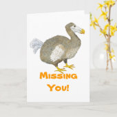 Dodo Bird - Missing You Kaart (Gele Bloem)
