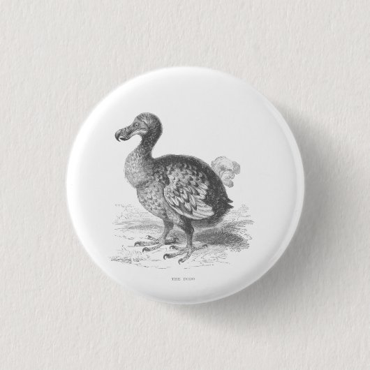 Dodo Bird Ronde Button 3,2 Cm (Voorkant)