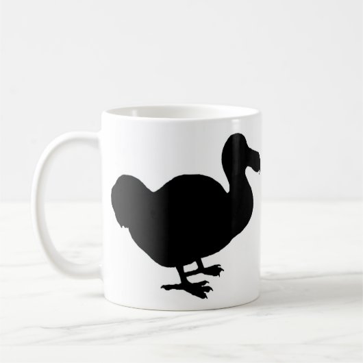 Dodo Bird Silhouette Koffiemok (Links)