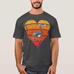 Dodo Bird Skeleton  Retro Sunset Dronte Bir T-shirt
