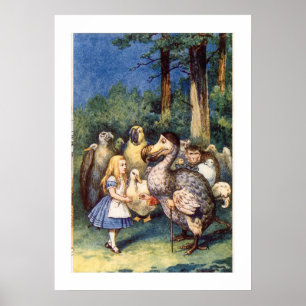 Dodo Fightless Bird  Alice in Wonderland Poster