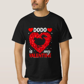 Dodo is mijn Valentijn Love Hearts Dodo Bird T-shirt