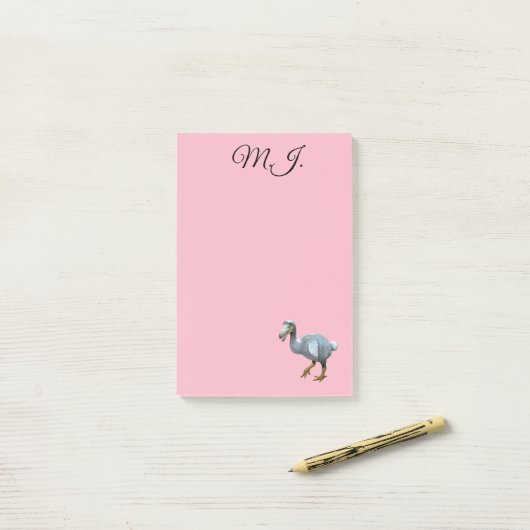 Dodo persoonlijk post-it® notes (Op bureau)