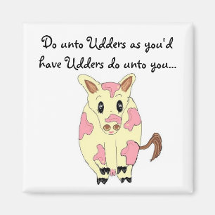 Doe aan Uiers Grappige Koe Magneet