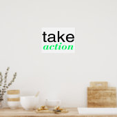 Doe actie groen poster (Keuken)