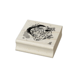 Doe alleen wat je hart je vertelt rubberstempel